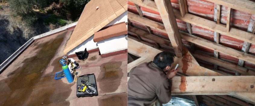 Détection fuite infiltration toiture Ariège — diagnostic Rozel